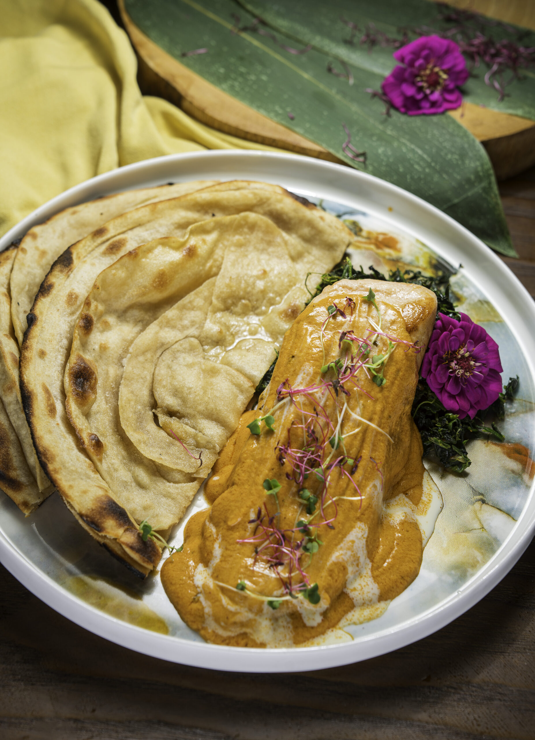 Curry with naan
