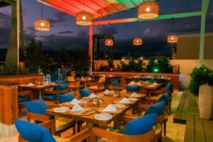 Mezza Luna rooftop dining experience in Kingston Jamaica