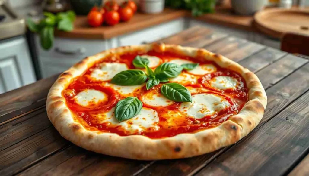 Margherita pizza tomato mozzarella basil Mezzaluna Jamaica