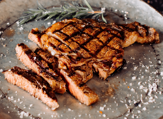 Mezzaluna Jamaica USDA ribeye steak close-up